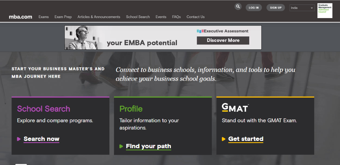 mba.com Home page